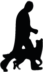 figur på ett lydnadsekipage